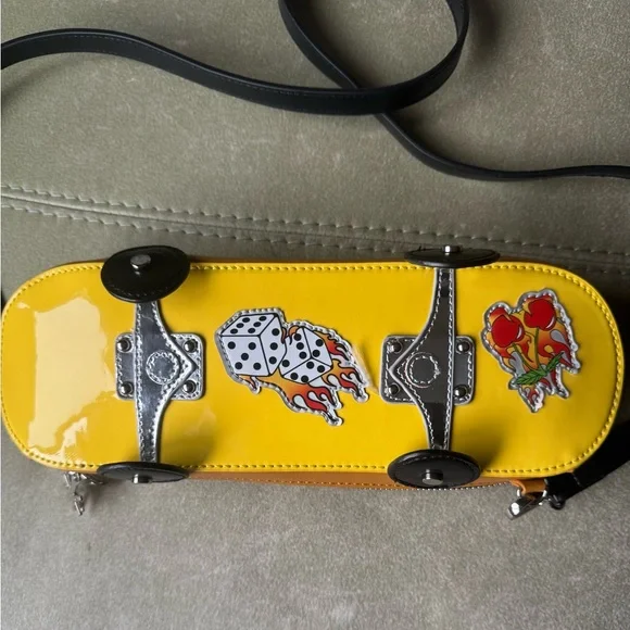 Kickflip Skateboard Crossbody Bag Yellow - Picture 12 of 12